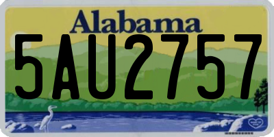 AL license plate 5AU2757