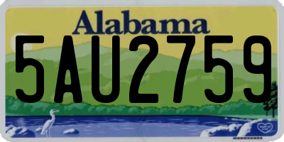 AL license plate 5AU2759