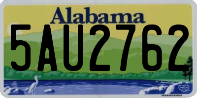 AL license plate 5AU2762