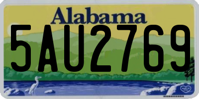 AL license plate 5AU2769