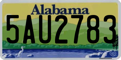 AL license plate 5AU2783