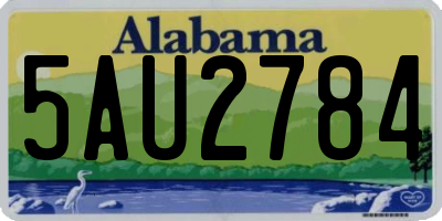 AL license plate 5AU2784