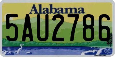 AL license plate 5AU2786