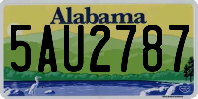 AL license plate 5AU2787