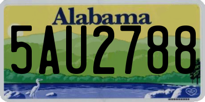 AL license plate 5AU2788