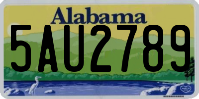 AL license plate 5AU2789