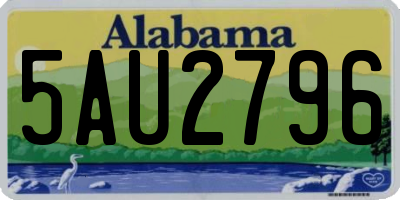 AL license plate 5AU2796