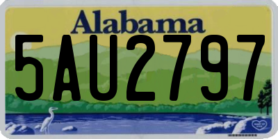 AL license plate 5AU2797