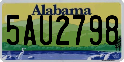 AL license plate 5AU2798