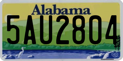 AL license plate 5AU2804