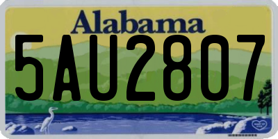 AL license plate 5AU2807
