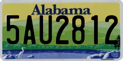 AL license plate 5AU2812