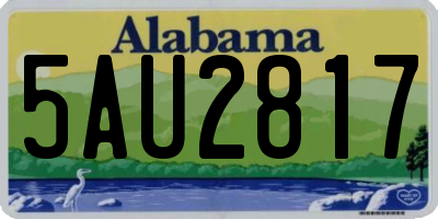 AL license plate 5AU2817