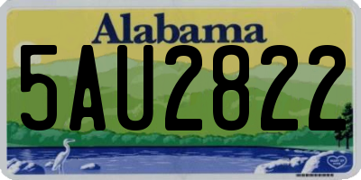 AL license plate 5AU2822