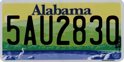 AL license plate 5AU2830