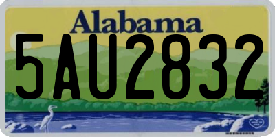 AL license plate 5AU2832