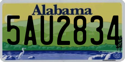 AL license plate 5AU2834