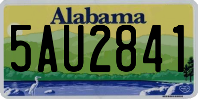 AL license plate 5AU2841