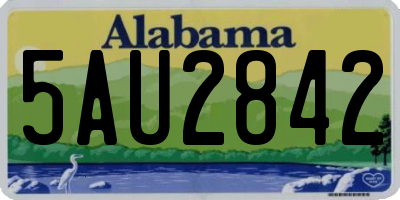 AL license plate 5AU2842