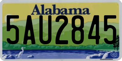 AL license plate 5AU2845