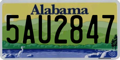 AL license plate 5AU2847