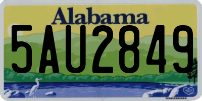 AL license plate 5AU2849