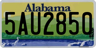 AL license plate 5AU2850