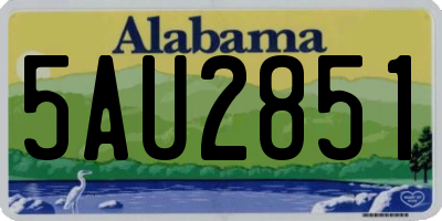 AL license plate 5AU2851