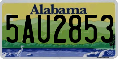 AL license plate 5AU2853