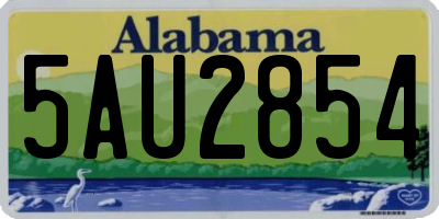 AL license plate 5AU2854