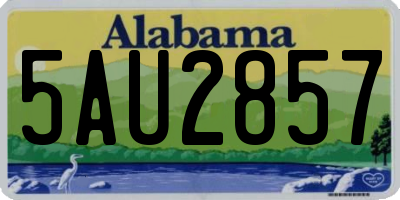 AL license plate 5AU2857