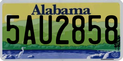 AL license plate 5AU2858