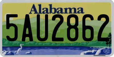AL license plate 5AU2862