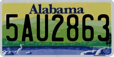 AL license plate 5AU2863