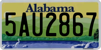 AL license plate 5AU2867