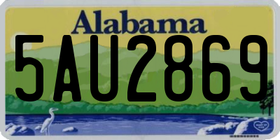 AL license plate 5AU2869