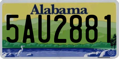AL license plate 5AU2881