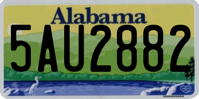 AL license plate 5AU2882