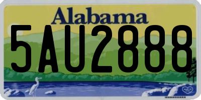 AL license plate 5AU2888