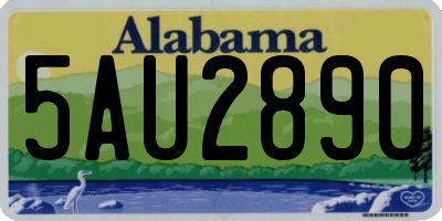 AL license plate 5AU2890