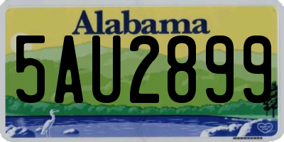 AL license plate 5AU2899