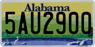 AL license plate 5AU2900