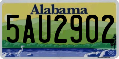 AL license plate 5AU2902