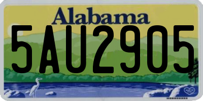 AL license plate 5AU2905