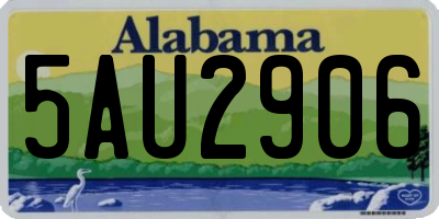 AL license plate 5AU2906