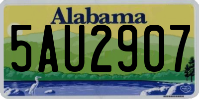AL license plate 5AU2907