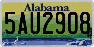 AL license plate 5AU2908