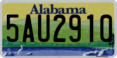 AL license plate 5AU2910