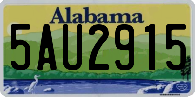 AL license plate 5AU2915