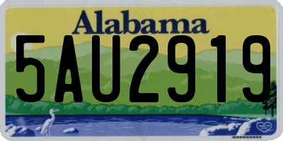 AL license plate 5AU2919